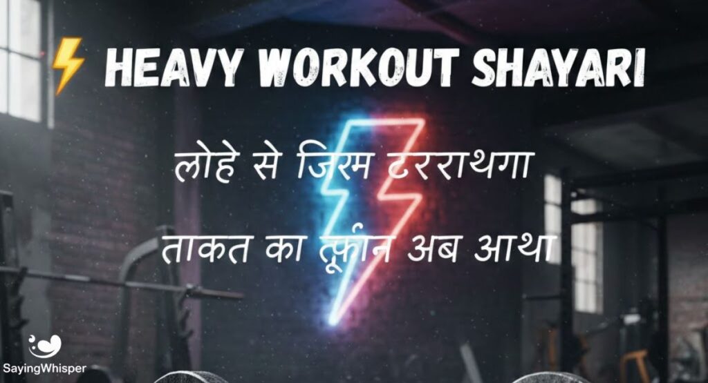 ⚡ Heavy Workout Shayari