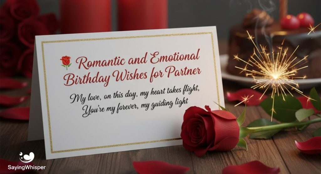 🌹 Romantic and Emotional Birthday Wishes for Partner