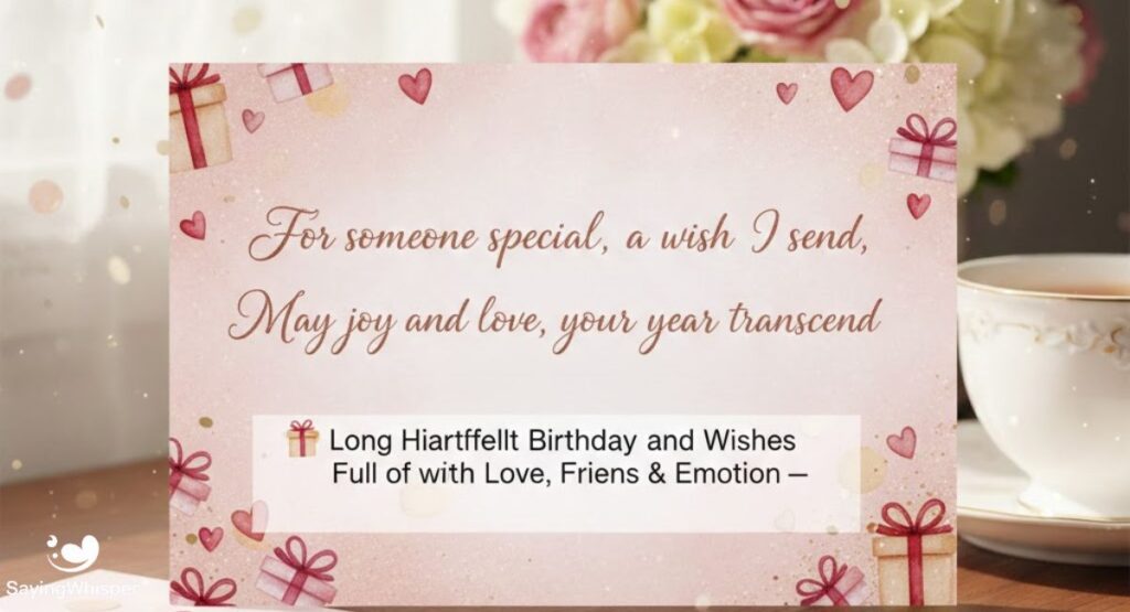 🎁 Long Heartfelt Birthday Messages for Someone Special