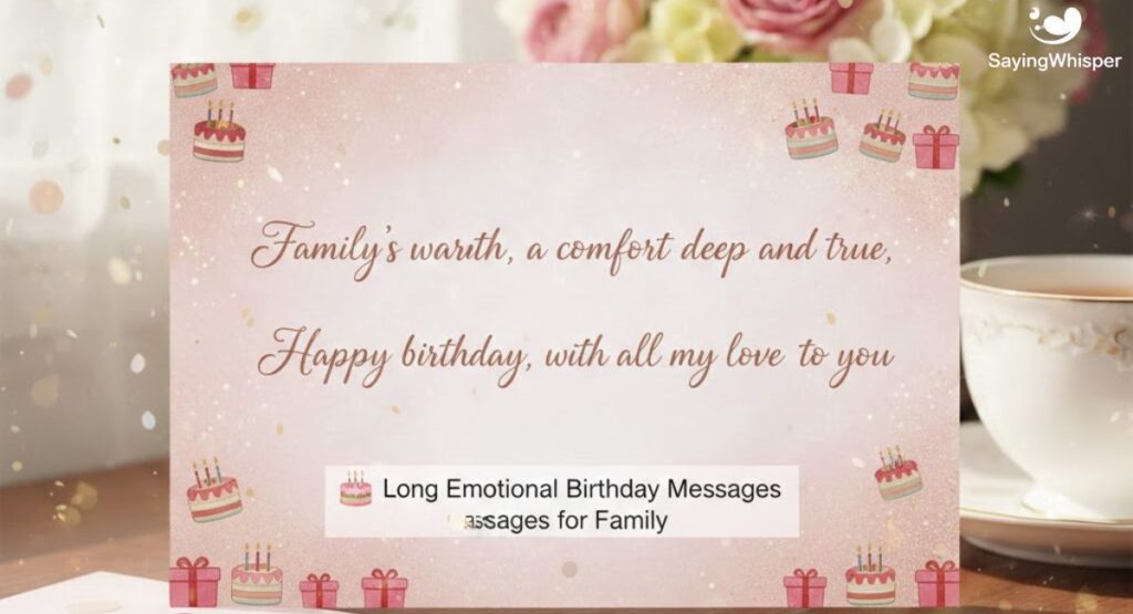 🎂 Long Emotional Birthday Messages for Family