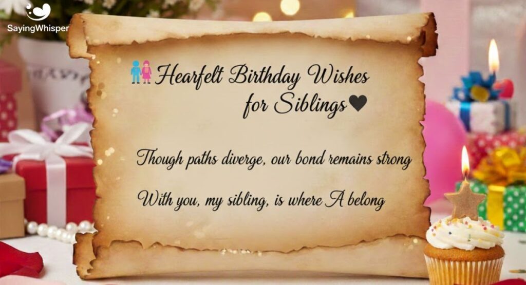 👭 Heartfelt Birthday Wishes for Siblings