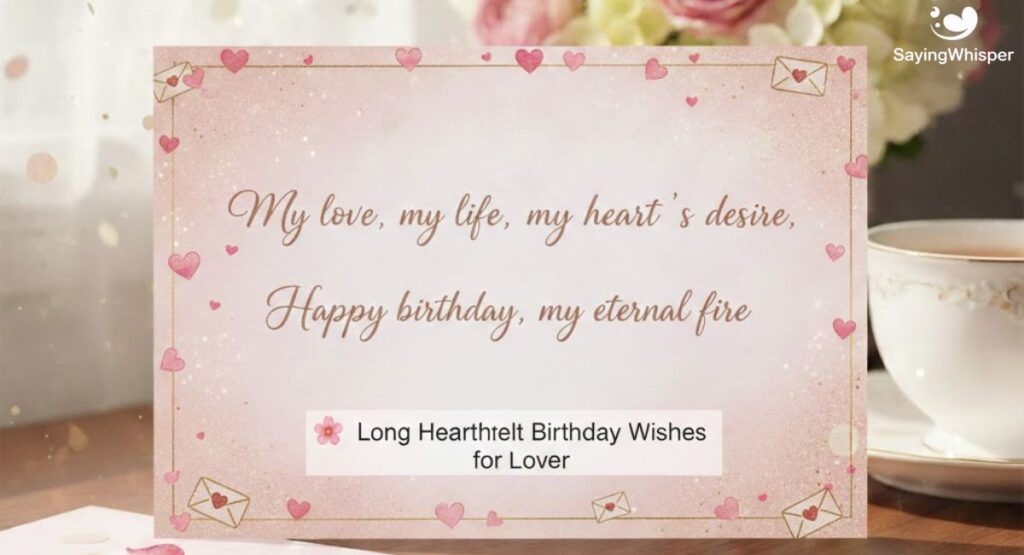 💌 Long Heartfelt Birthday Wishes for Lover