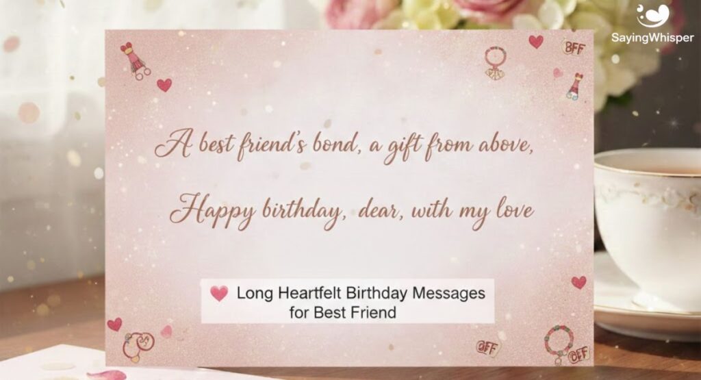 💕 Long Heartfelt Birthday Messages for Best Friend