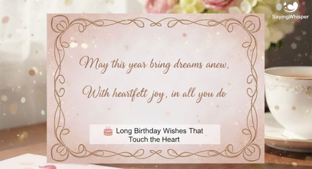 💞 Long Birthday Wishes That Touch the Heart