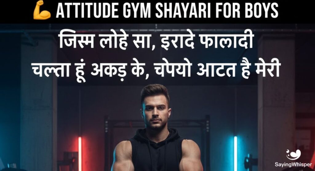 💪 Attitude Gym Shayari for Boys