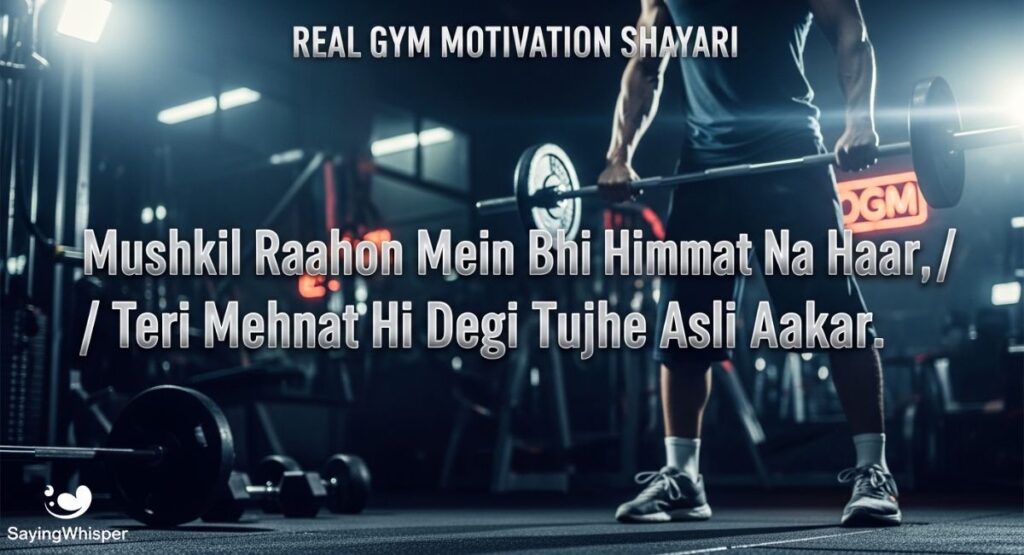 💪 Real Gym Motivation Shayari