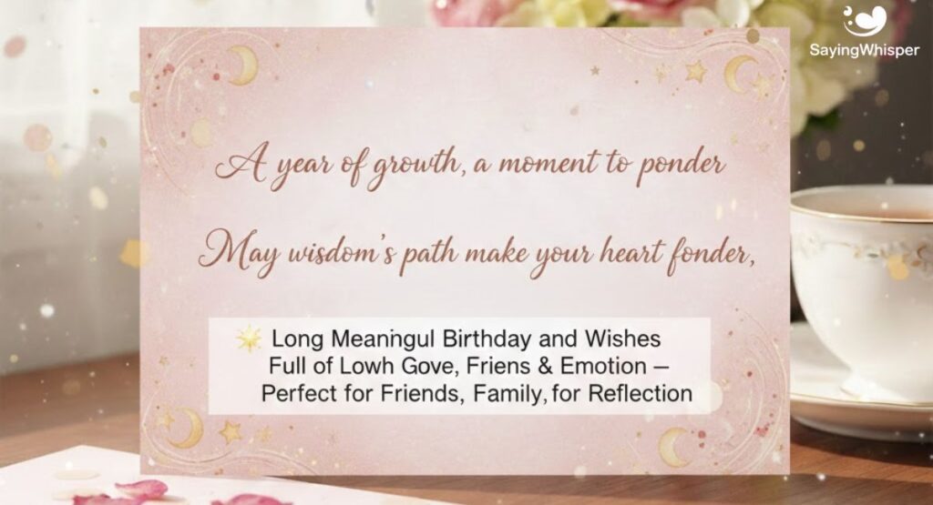 💫 Long Meaningful Birthday Messages for Reflection