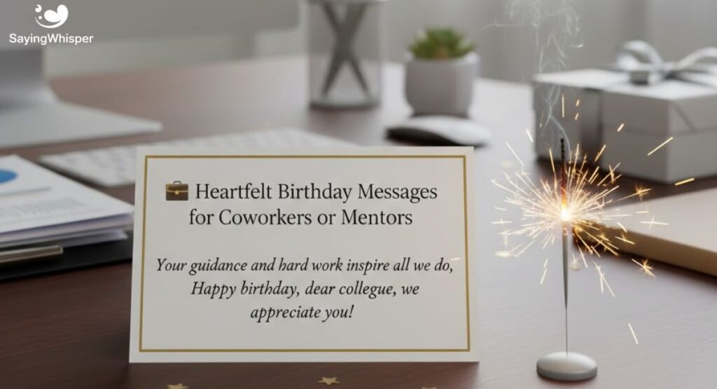 💼 Heartfelt Birthday Messages for Coworkers or Mentors