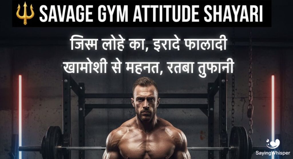🔱 Savage Gym Attitude Shayari