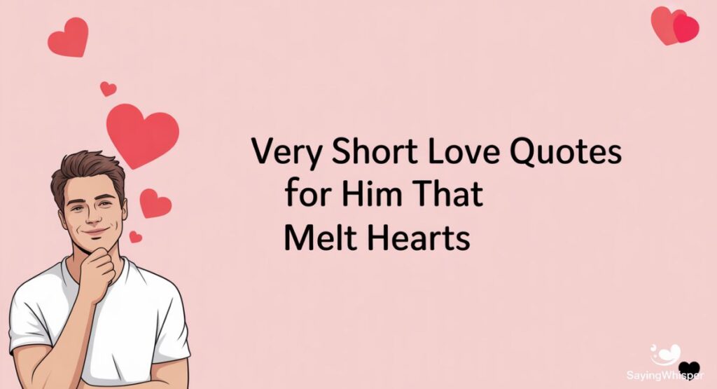 Very Short Love Quotes for Him (Categorized)