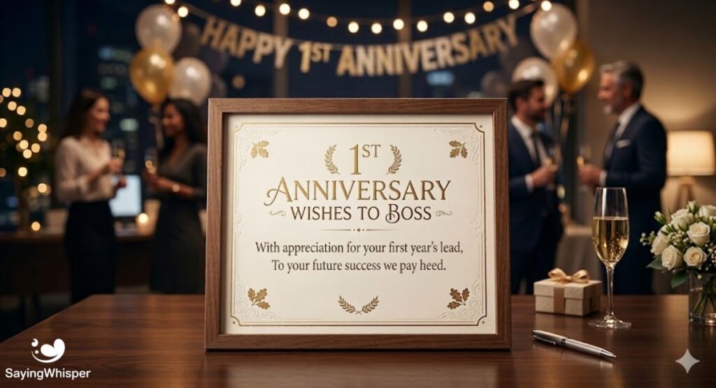 1st Anniversary Wishes to Boss