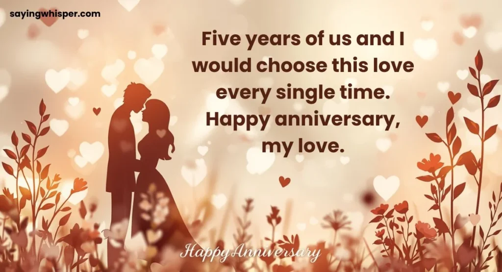 5th Anniversary Captions for Social Media