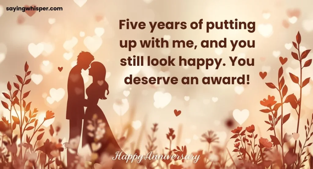 5th Wedding Anniversary Wishes for Husband Funny