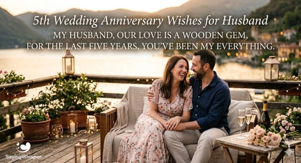 5th Wedding Anniversary Wishes for Husband in English