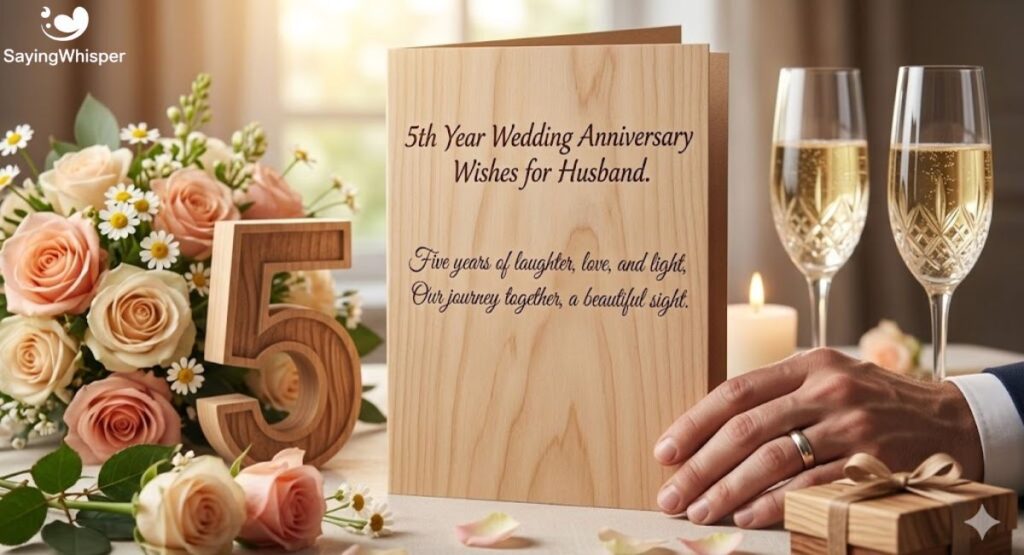 5th Year Wedding Anniversary Wishes for Husband