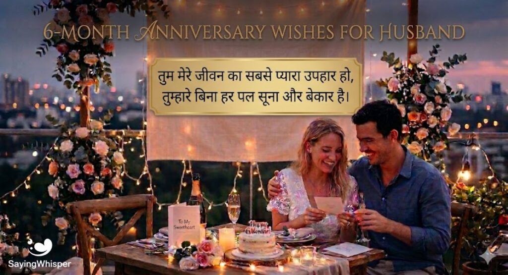 6 Month Anniversary Wishes for Husband in Hindi