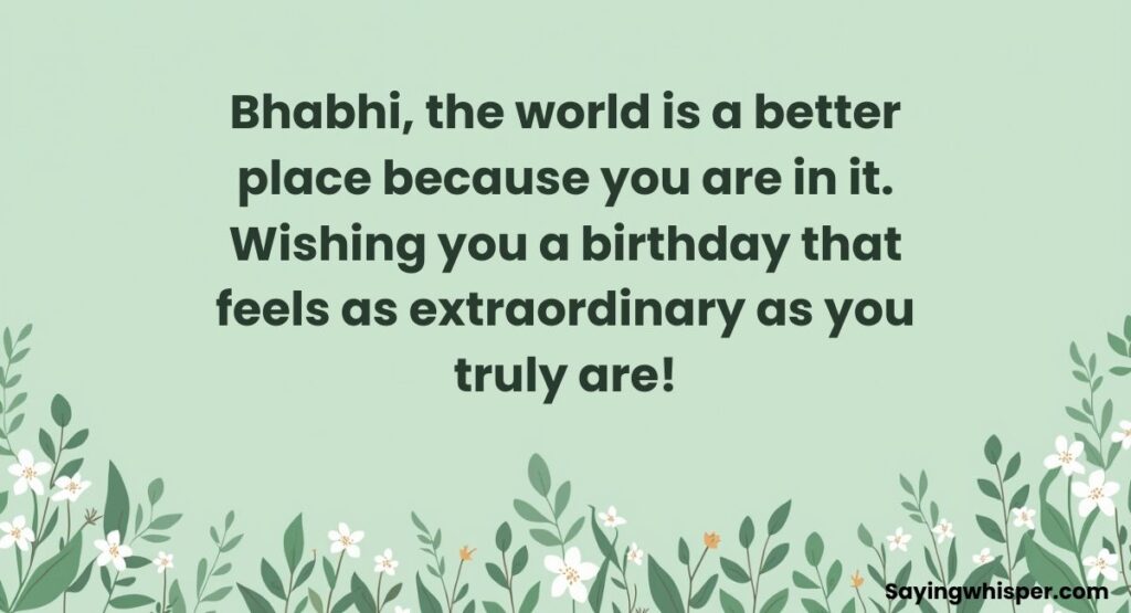 Best Unique Birthday Wishes for Bhabhi