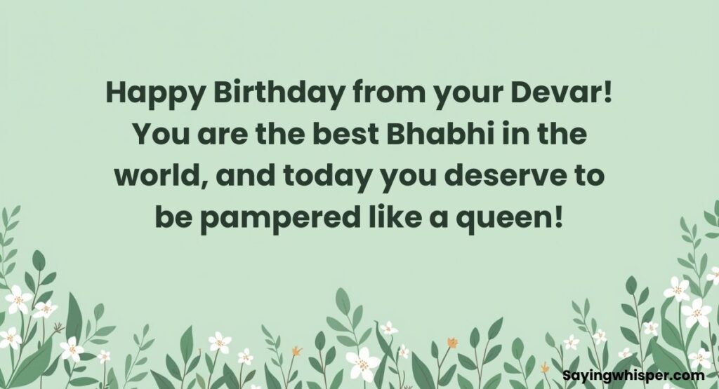 Birthday Wishes for Bhabhi from Devar