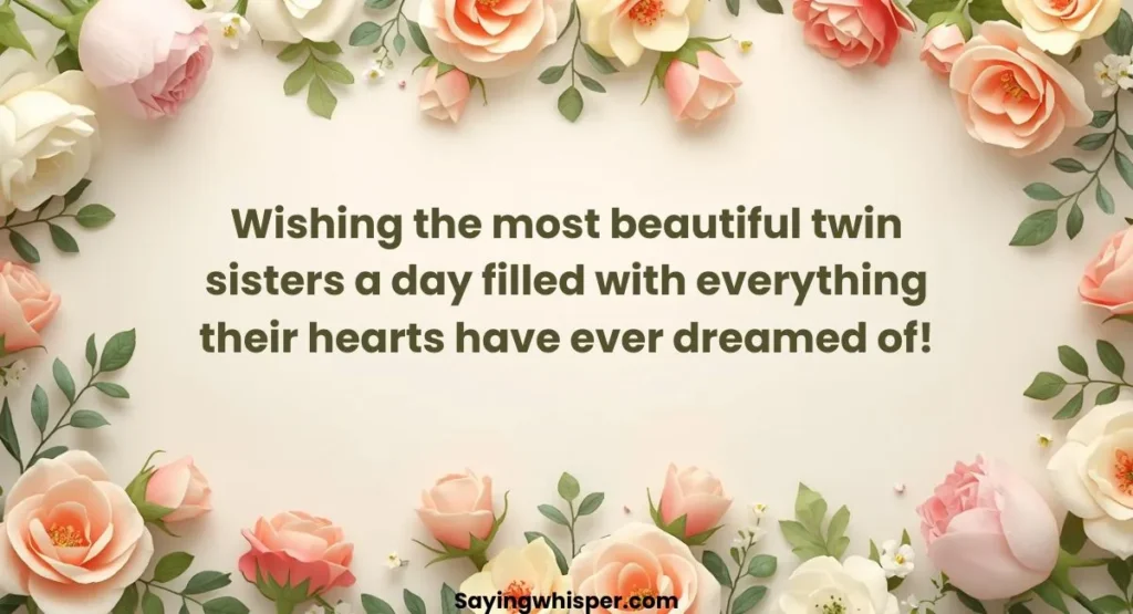 Birthday Wishes for Twin Sisters