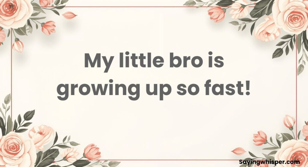 Comment for Younger Brother Pic on Instagram