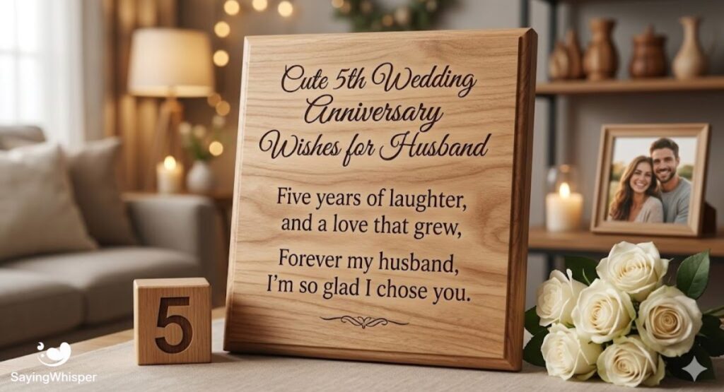 Cute 5th Wedding Anniversary Wishes for Husband