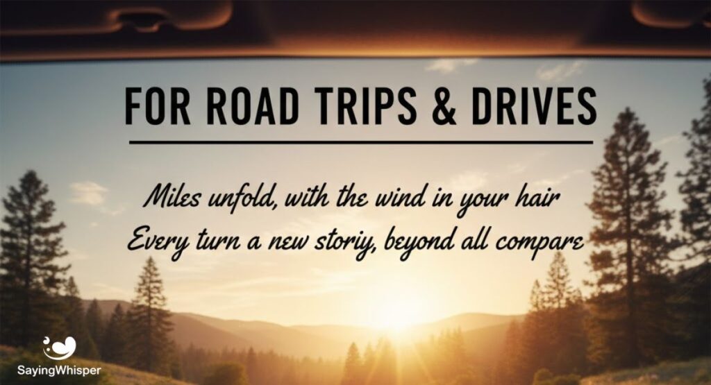 For Road Trips & Drives