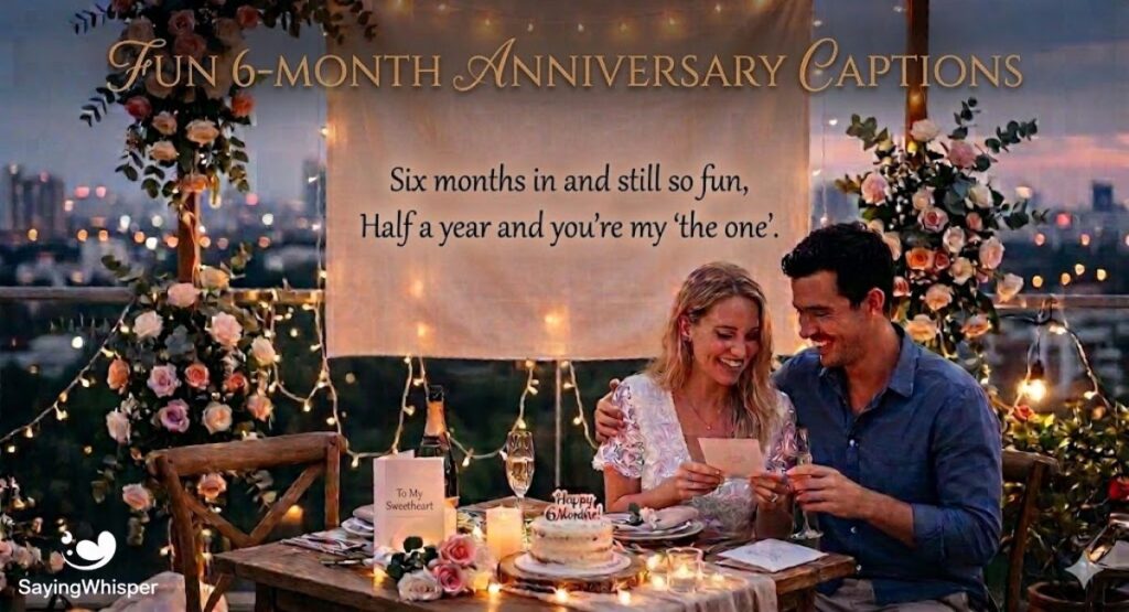 Fun 6-Month Anniversary Captions