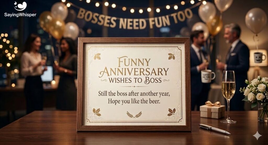 Funny Anniversary Wishes to Boss