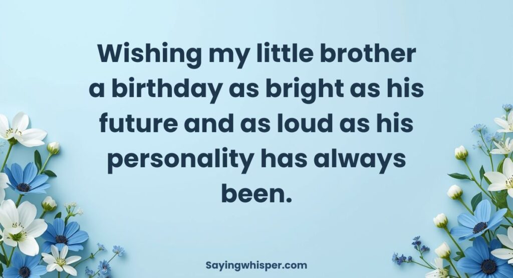 Funny Birthday Wishes For Little Brother in English