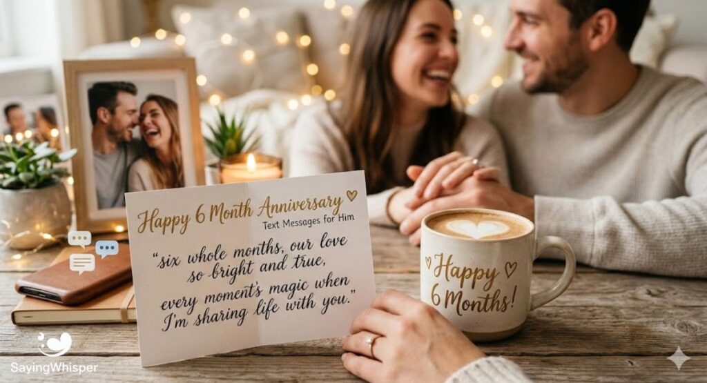 Happy 6 Month Anniversary Text Messages for Him