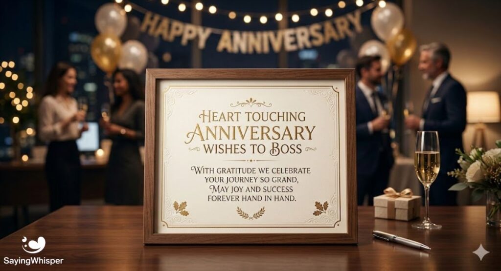 Heart Touching Anniversary Wishes to Boss