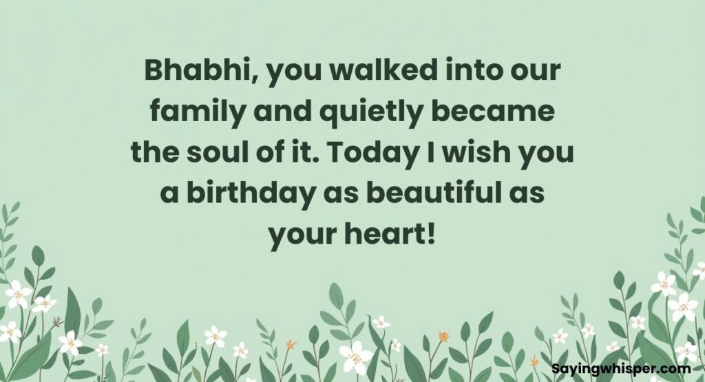 Heart Touching Birthday Wishes for Bhabhi