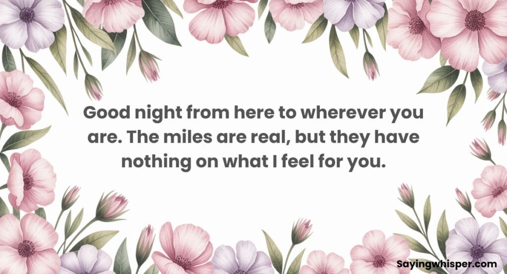 Long Distance Good Night Messages for Him