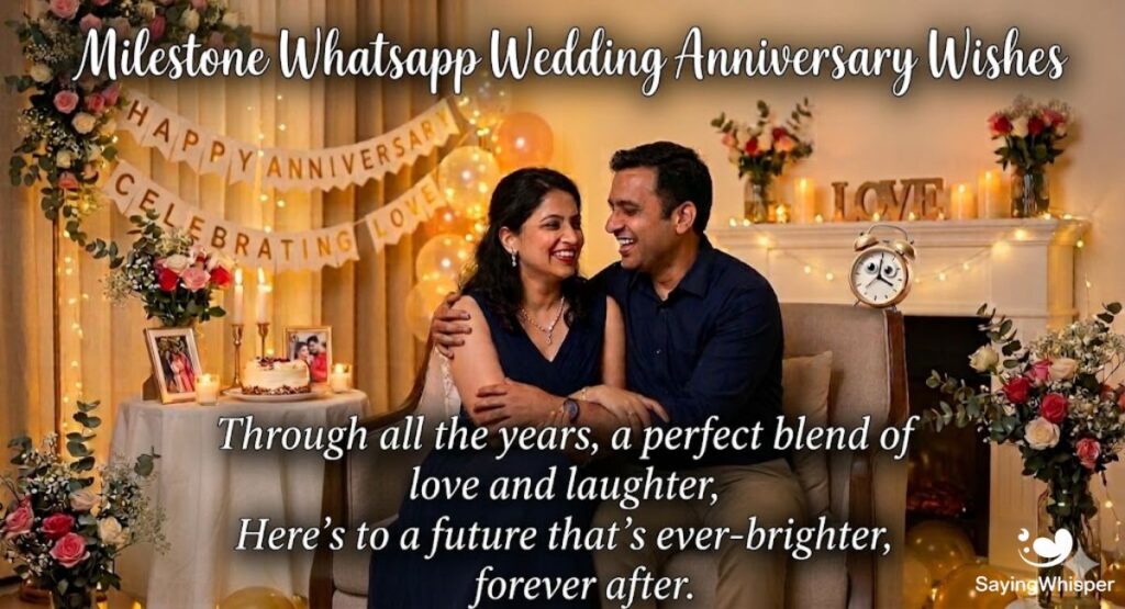 Milestone Whatsapp Wedding Anniversary Wishes