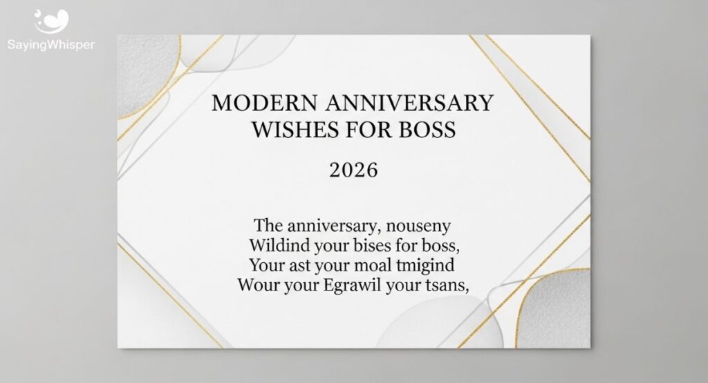 Modern Anniversary Wishes for Boss 2026