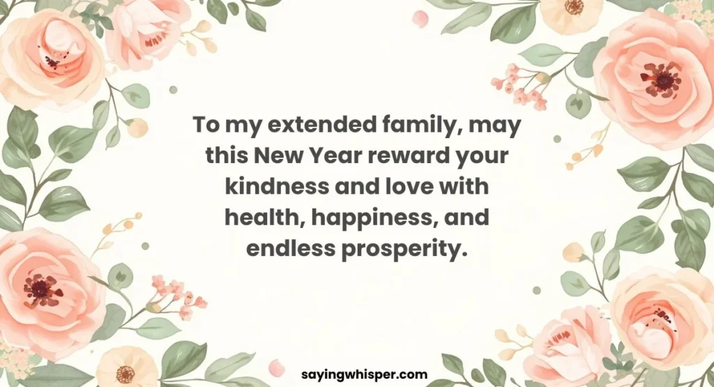 New Year Wishes for In-Laws and Extended Family