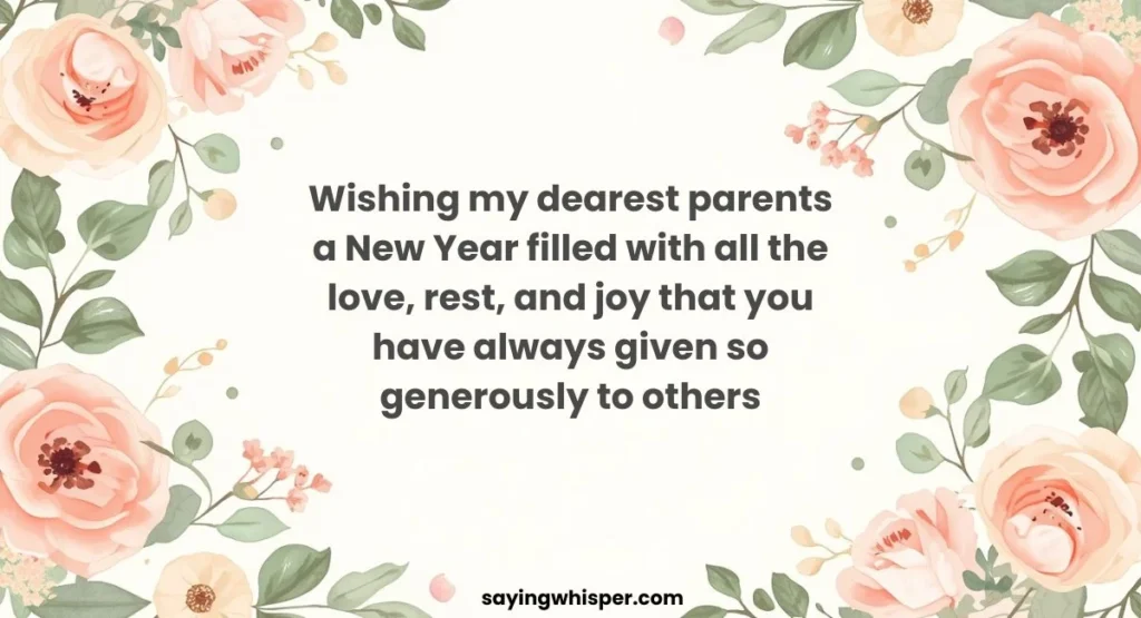 New Year Wishes for Parents and Grandparents