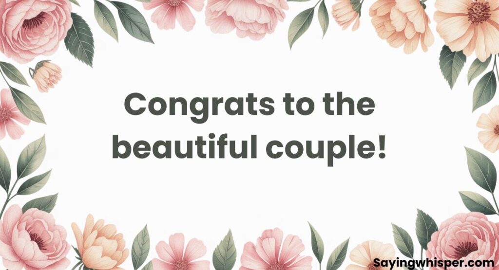 Newly Married Comments for Couples on Instagram