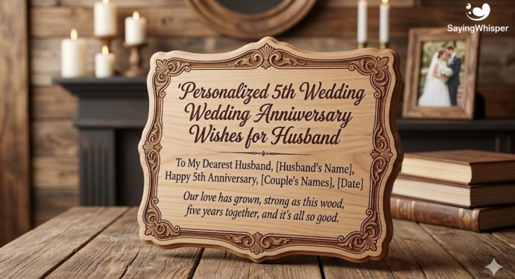 Personalized 5th Wedding Anniversary Wishes for Husband