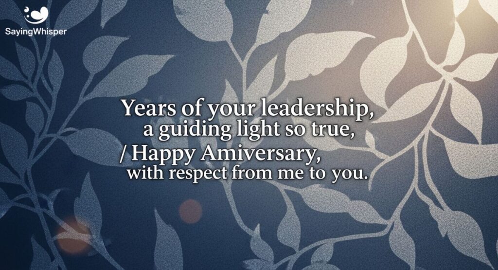 Personalized Anniversary Wishes for Boss