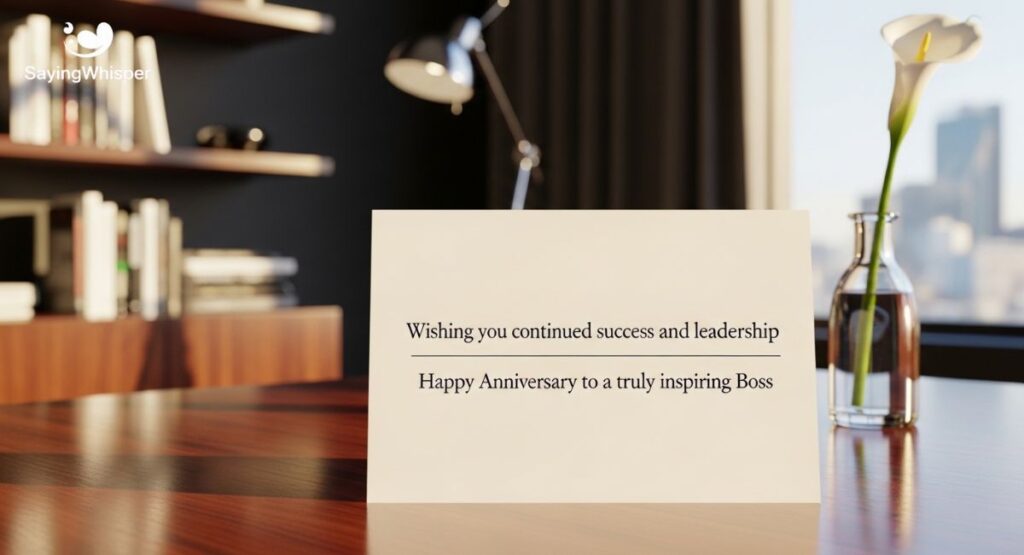 Professional Anniversary Wishes for Boss