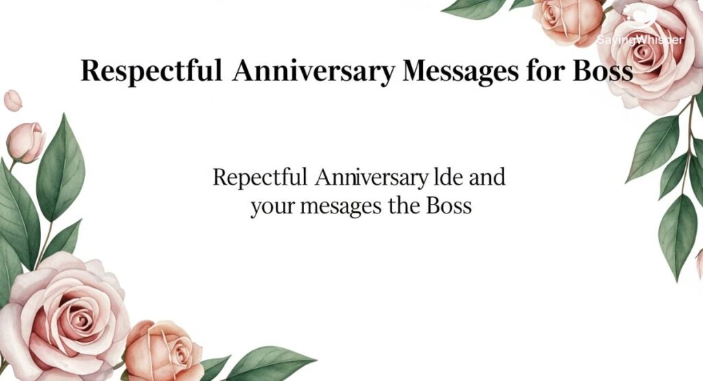 Respectful Anniversary Messages for Boss
