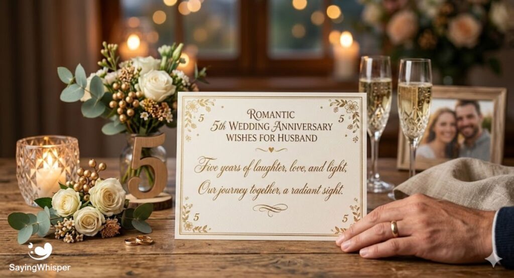 Romantic 5th Wedding Anniversary Wishes for Husband