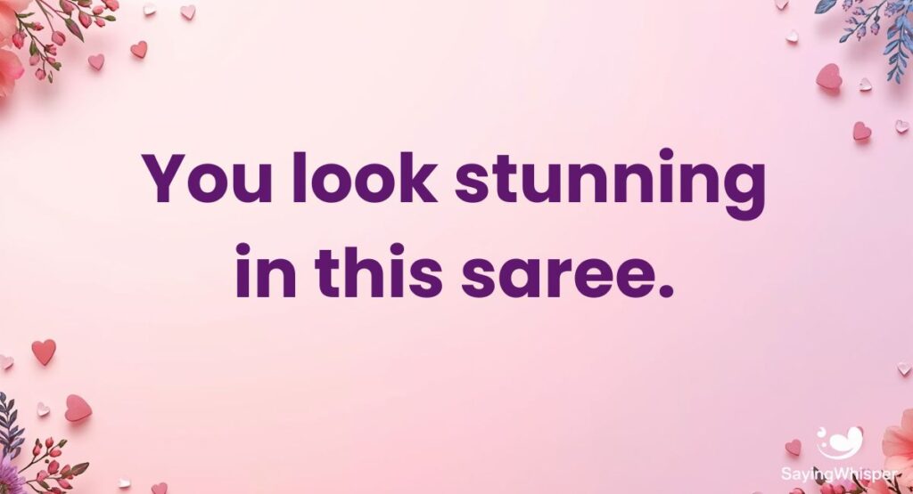 Saree Look Comments For Girls Pic