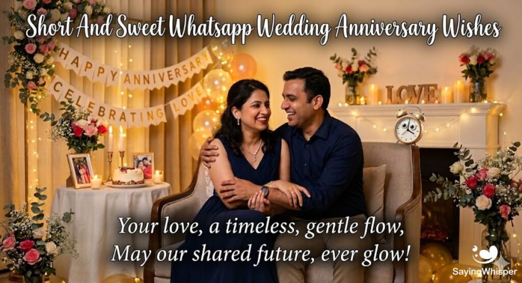 Short And Sweet Whatsapp Wedding Anniversary Wishes