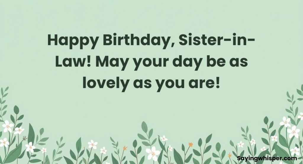 Short Birthday Wishes for Sister-in-Law