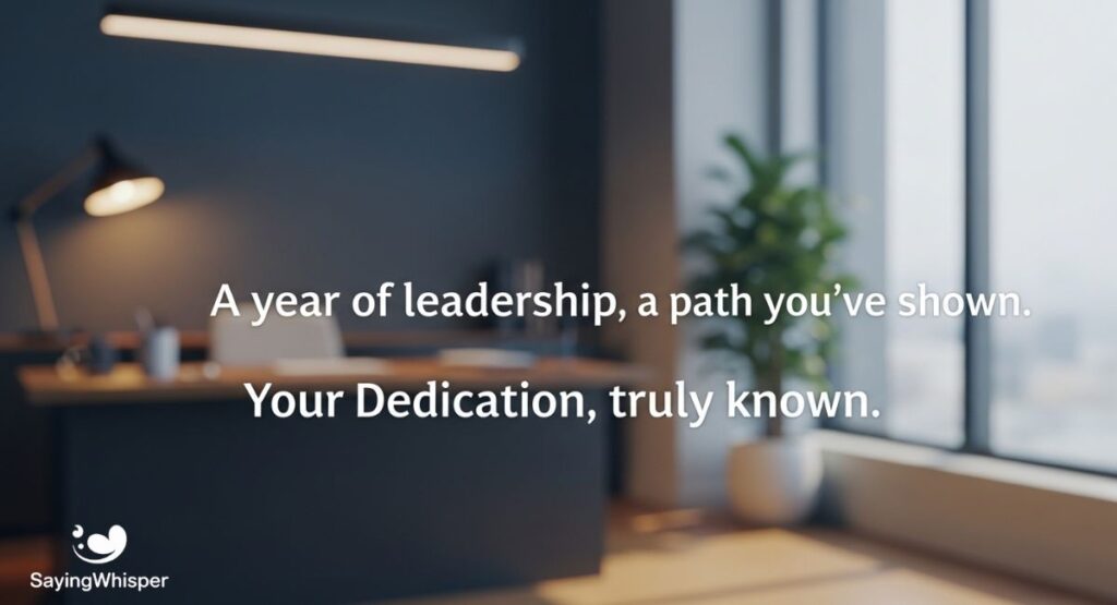 Simple Work Anniversary Wishes to Boss