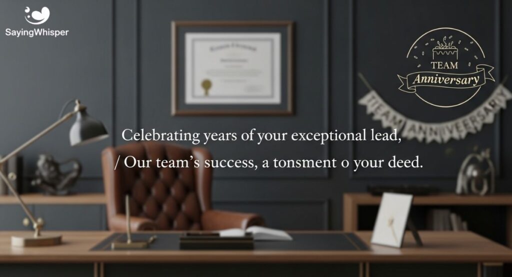 Team Anniversary Wishes for Boss