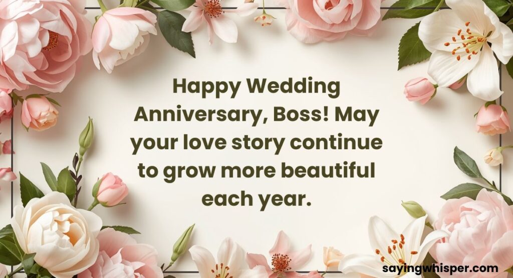 Wedding Anniversary Wishes to Boss