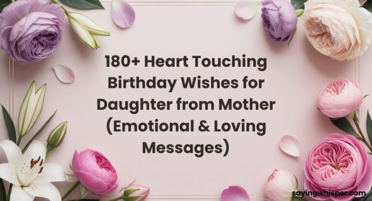 180+ Heart Touching Birthday Wishes for Daughter from Mother (Emotional & Loving Messages)